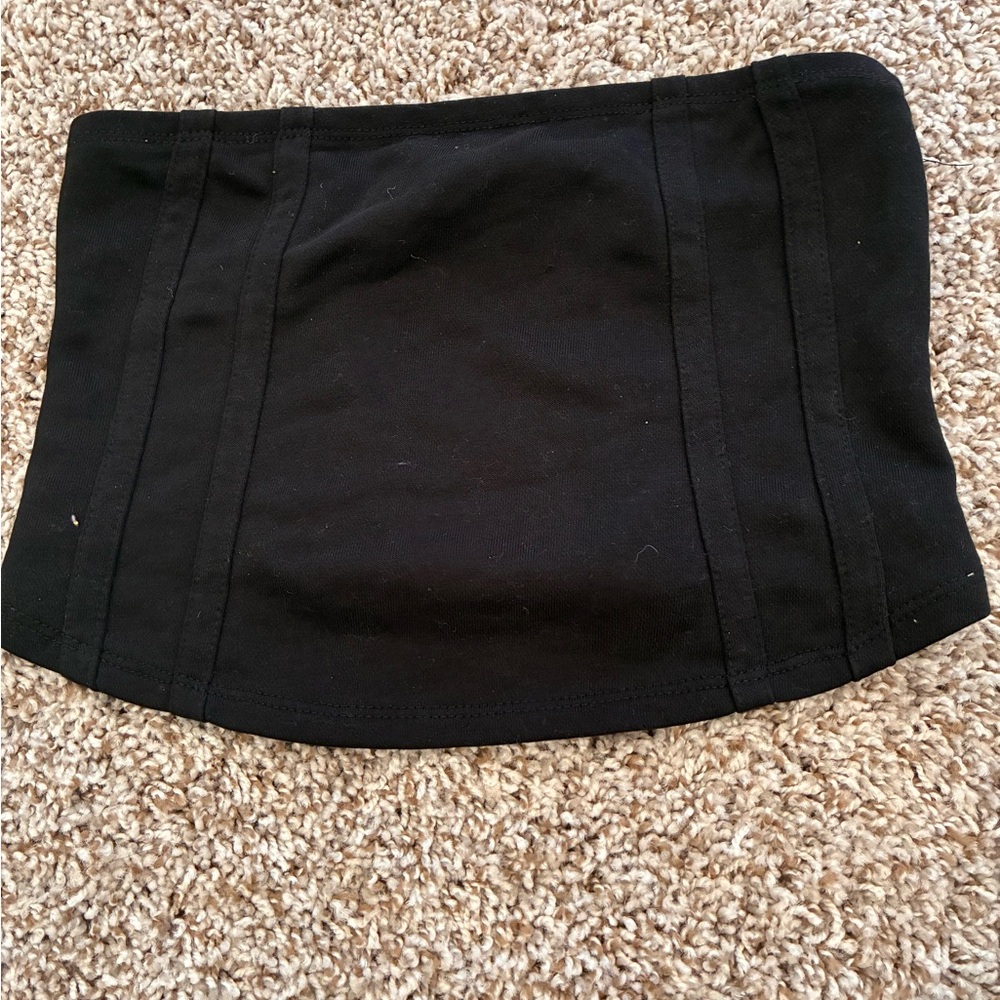 No Boundaries Black Waffle Knit Top